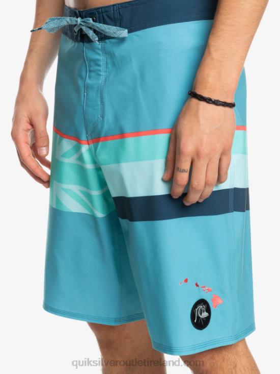Men Quiksilver Surfsilk Faded Stripe 20 Boardshorts N02TD1604 delph blue