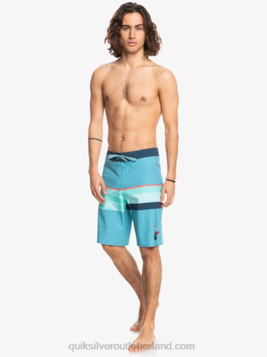 Men Quiksilver Surfsilk Faded Stripe 20 Boardshorts N02TD1604 delph blue