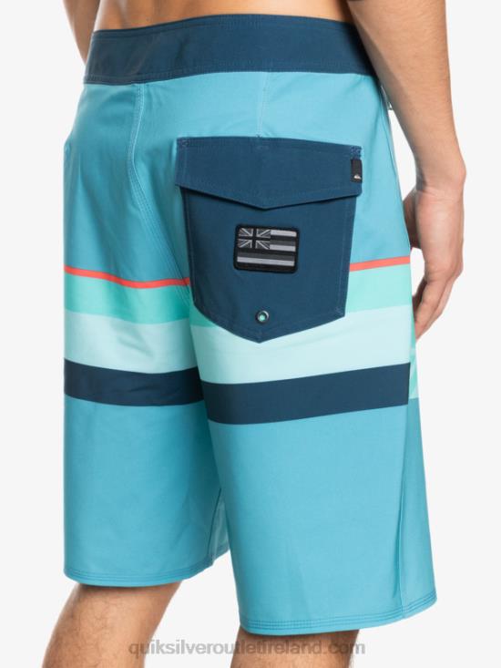 Men Quiksilver Surfsilk Faded Stripe 20 Boardshorts N02TD1604 delph blue