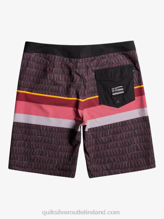 Men Quiksilver Surfsilk Faded Stripe 20 Boardshorts N02TD1605 ruby wine