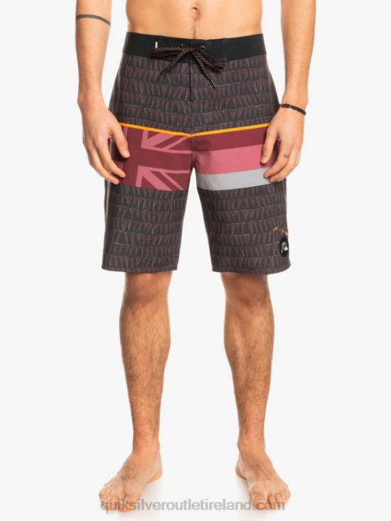 Men Quiksilver Surfsilk Faded Stripe 20 Boardshorts N02TD1605 ruby wine