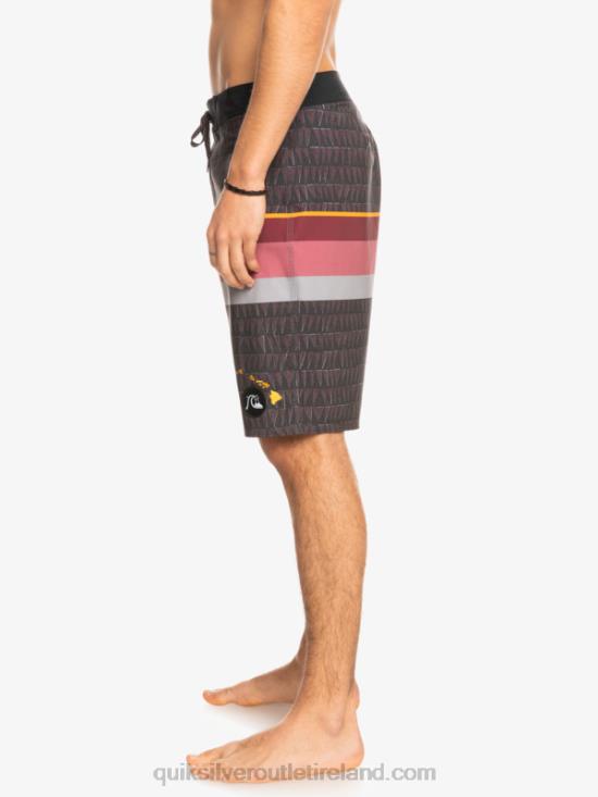 Men Quiksilver Surfsilk Faded Stripe 20 Boardshorts N02TD1605 ruby wine