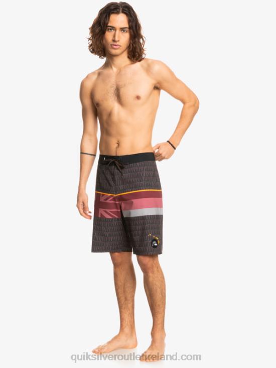 Men Quiksilver Surfsilk Faded Stripe 20 Boardshorts N02TD1605 ruby wine