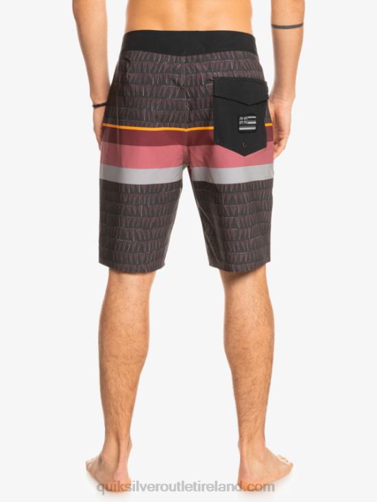 Men Quiksilver Surfsilk Faded Stripe 20 Boardshorts N02TD1605 ruby wine