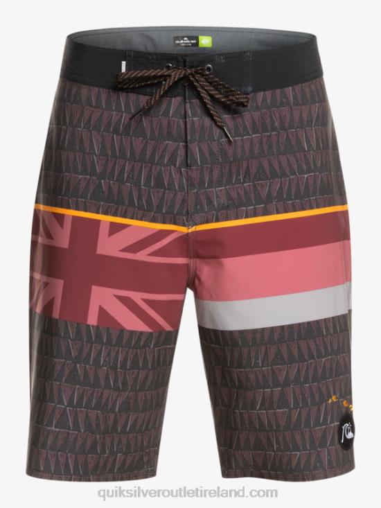 Men Quiksilver Surfsilk Faded Stripe 20 Boardshorts N02TD1605 ruby wine