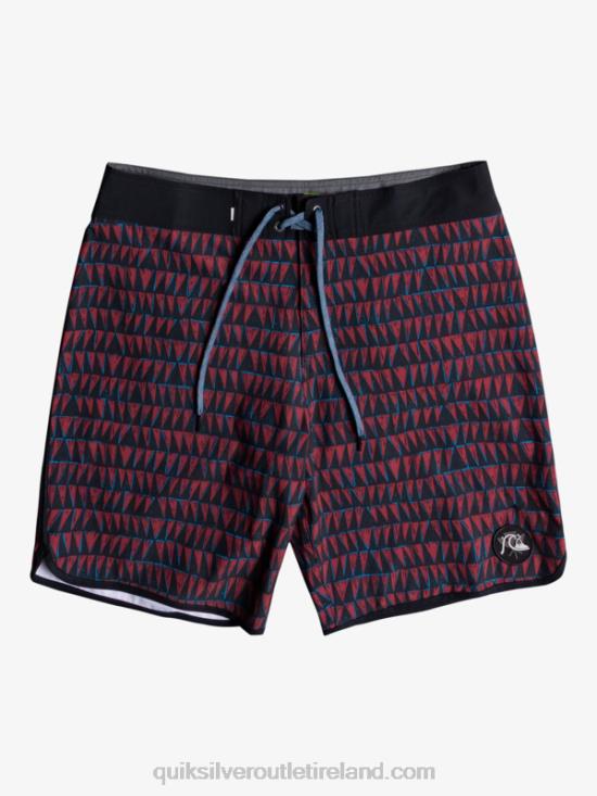 Men Quiksilver Surfsilk Hawaii Scallop 19 Boardshorts N02TD1322 ruby wine