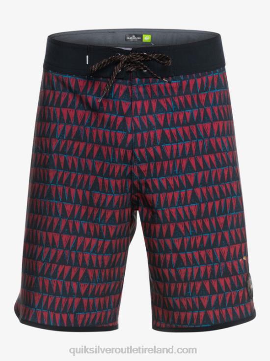 Men Quiksilver Surfsilk Hawaii Scallop 19 Boardshorts N02TD1322 ruby wine