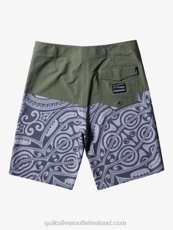 Men Quiksilver Surfsilk Inked 21 Boardshorts N02TD561 thyme
