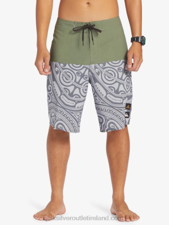 Men Quiksilver Surfsilk Inked 21 Boardshorts N02TD561 thyme