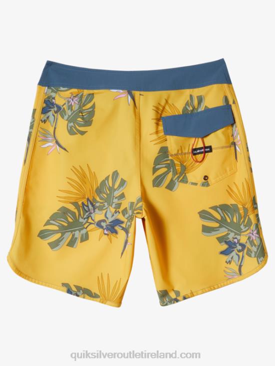 Men Quiksilver Surfsilk Scallop 19 Boardshorts N02TD214 yolk