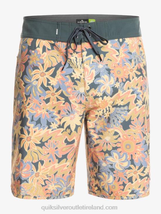 Men Quiksilver Surfsilk Scallop 19 Boardshorts N02TD219 dark slate