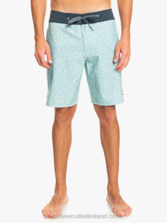 Men Quiksilver Surfsilk Scallop 19 Boardshorts N02TD220 sky blue