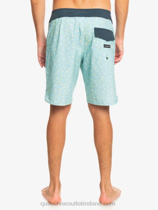 Men Quiksilver Surfsilk Scallop 19 Boardshorts N02TD220 sky blue