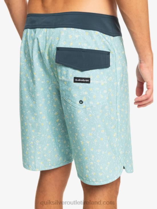 Men Quiksilver Surfsilk Scallop 19 Boardshorts N02TD220 sky blue