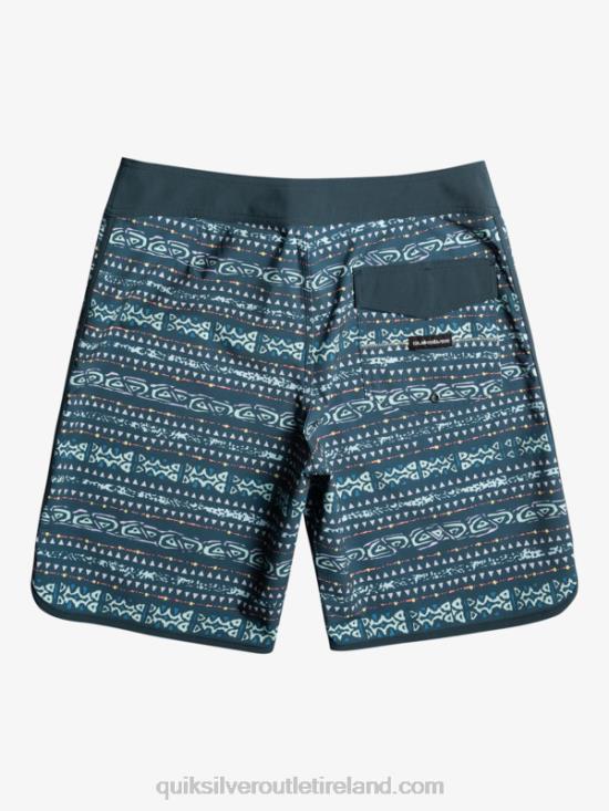 Men Quiksilver Surfsilk Scallop 19 Boardshorts N02TD221 midnight navy