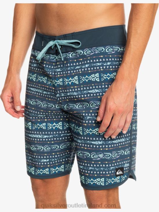 Men Quiksilver Surfsilk Scallop 19 Boardshorts N02TD221 midnight navy