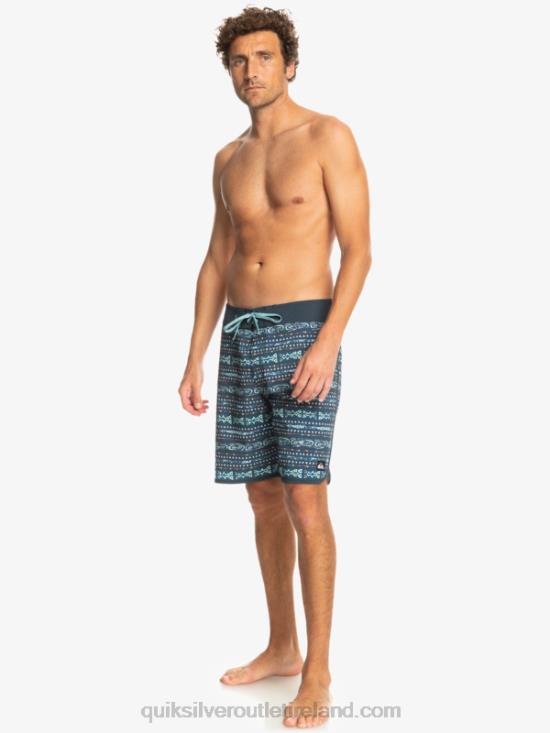 Men Quiksilver Surfsilk Scallop 19 Boardshorts N02TD221 midnight navy
