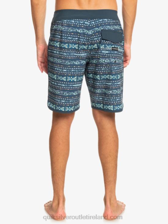Men Quiksilver Surfsilk Scallop 19 Boardshorts N02TD221 midnight navy