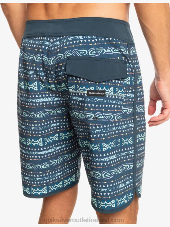 Men Quiksilver Surfsilk Scallop 19 Boardshorts N02TD221 midnight navy