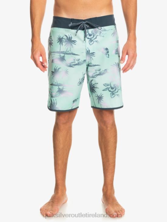 Men Quiksilver Surfsilk Scallop 19 Boardshorts N02TD222 beach glass