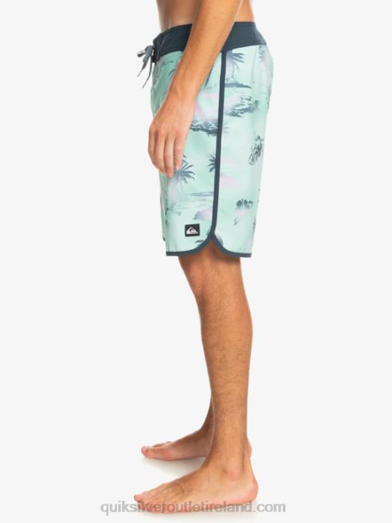 Men Quiksilver Surfsilk Scallop 19 Boardshorts N02TD222 beach glass