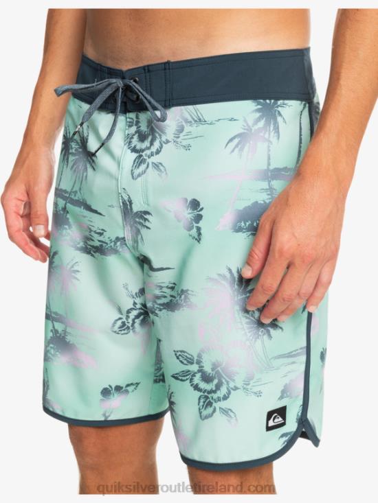 Men Quiksilver Surfsilk Scallop 19 Boardshorts N02TD222 beach glass