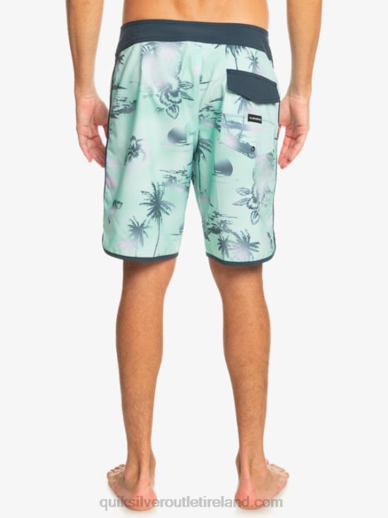 Men Quiksilver Surfsilk Scallop 19 Boardshorts N02TD222 beach glass