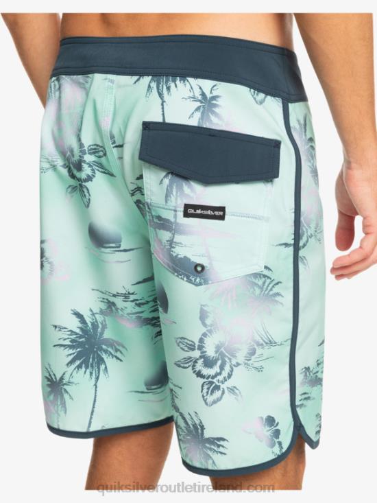 Men Quiksilver Surfsilk Scallop 19 Boardshorts N02TD222 beach glass