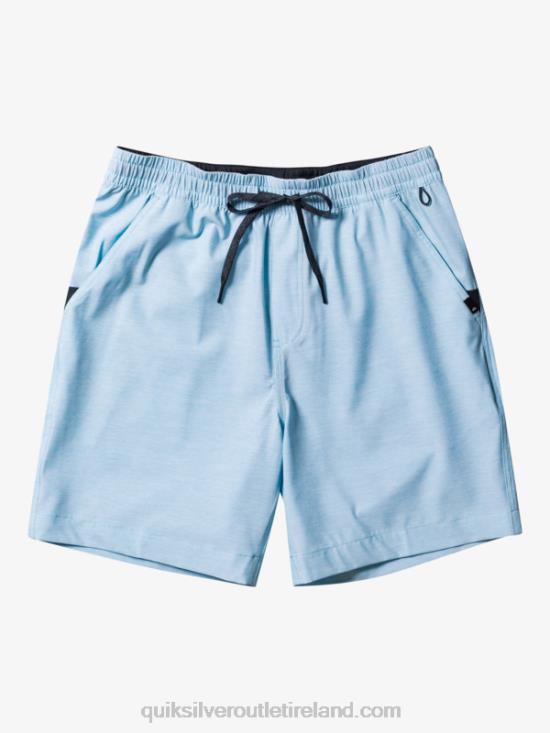 Men Quiksilver Taxer Heather 18 Amphibian Boardshorts N02TD304 sky blue heather