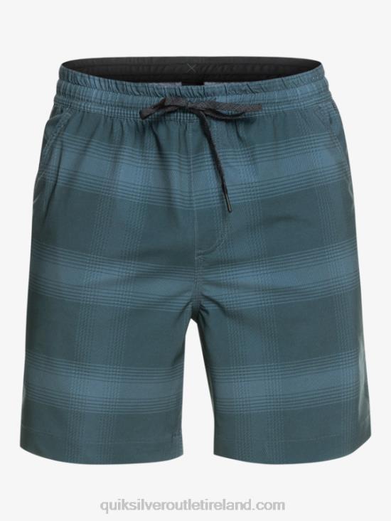 Men Quiksilver Taxer Print 18 Amphibian Boardshorts N02TD103 bering sea