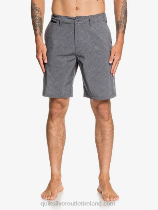 Men Quiksilver Union Heather Amphibian 20 Hybrid Shorts N02TD1585 black