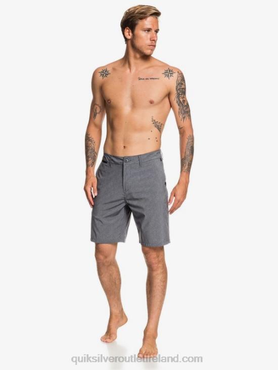 Men Quiksilver Union Heather Amphibian 20 Hybrid Shorts N02TD1585 black