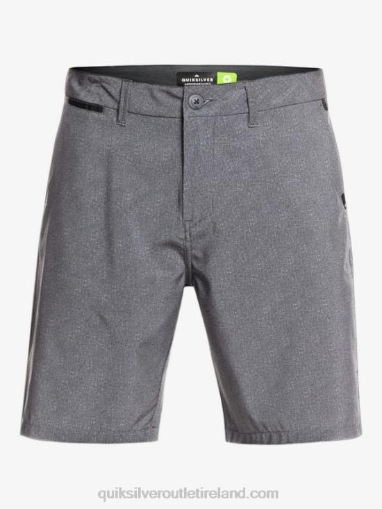 Men Quiksilver Union Heather Amphibian 20 Hybrid Shorts N02TD1585 black