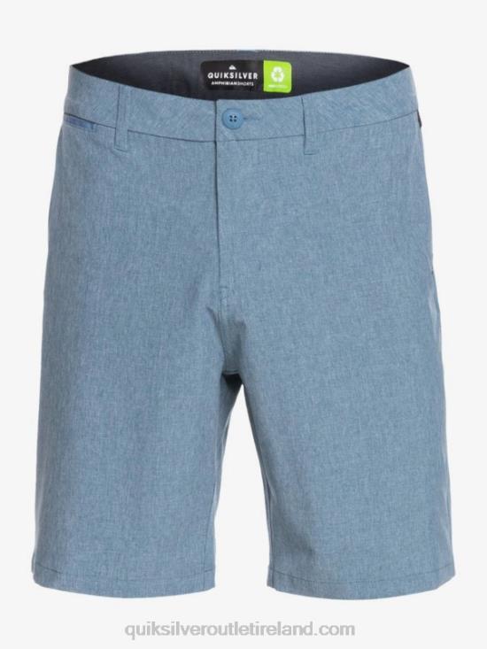 Men Quiksilver Union Heather Amphibian 20 Hybrid Shorts N02TD1586 captains blue