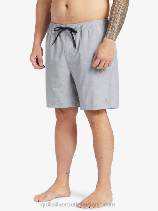 Men Quiksilver Waterman After Surf Stretch 20 Amphibian Boardshorts N02TD955 light grey heather