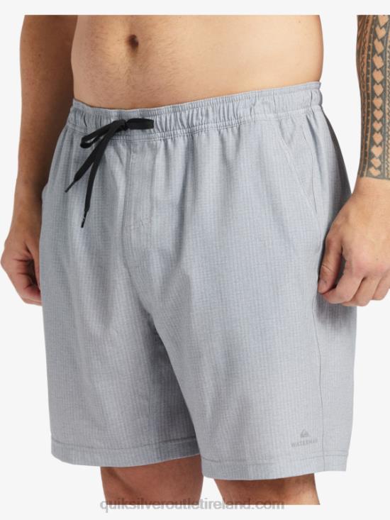 Men Quiksilver Waterman After Surf Stretch 20 Amphibian Boardshorts N02TD955 light grey heather