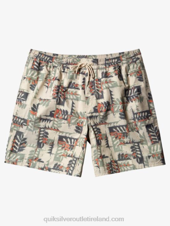 Men Quiksilver Waterman Canoes Reef 17 Volleys N02TD546 brown rice canoe