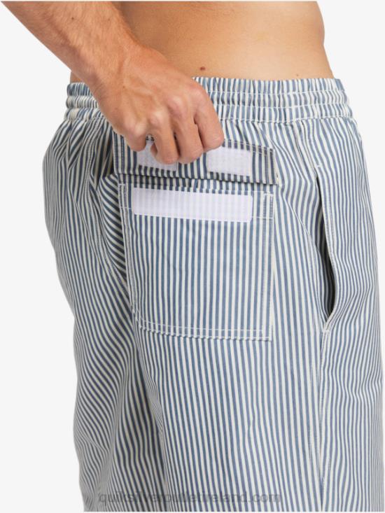 Men Quiksilver Waterman Deck Stripe 19 Volleys N02TD1842 ensign blue deck stripe