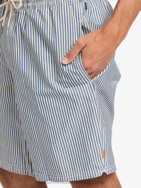 Men Quiksilver Waterman Deck Stripe 19 Volleys N02TD1842 ensign blue deck stripe
