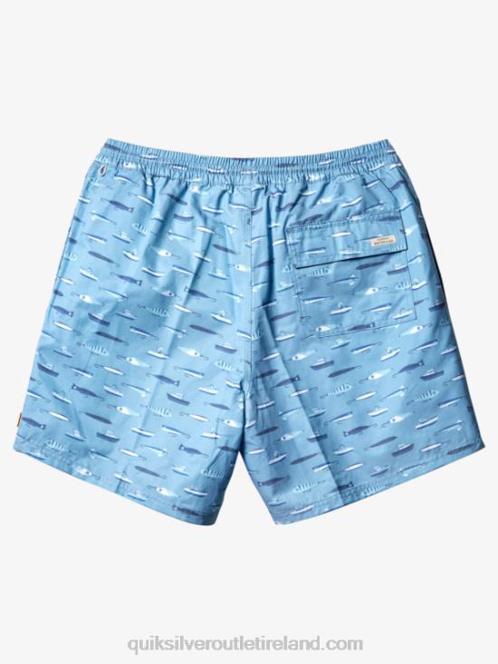 Men Quiksilver Waterman Drag Week 17 Volleys N02TD544 dusk blue drag week
