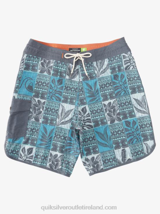 Men Quiksilver Waterman Leaf Boxes Scallop 20 Boardshorts N02TD1299 capri breeze leaf bs