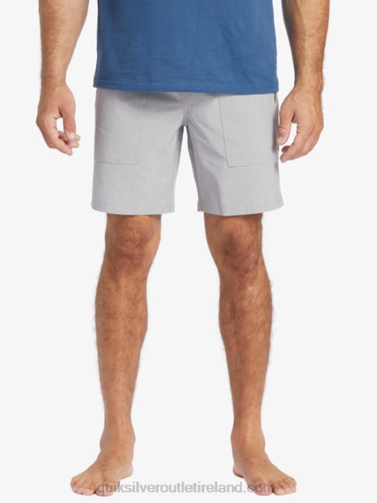 Men Quiksilver Waterman Scout Zipper Amphibian 20 Boardshorts N02TD1326 sharkskin