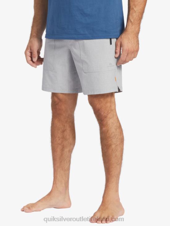 Men Quiksilver Waterman Scout Zipper Amphibian 20 Boardshorts N02TD1326 sharkskin