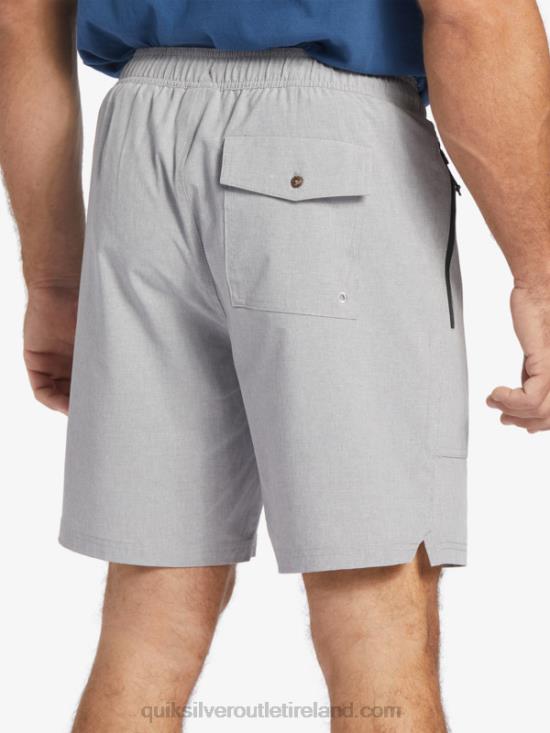 Men Quiksilver Waterman Scout Zipper Amphibian 20 Boardshorts N02TD1326 sharkskin
