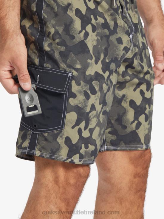 Men Quiksilver Waterman Throwback Camo 19 Boardshorts N02TD535 black throwback fade