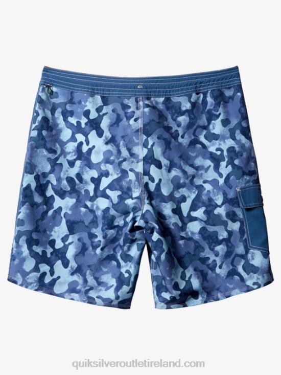 Men Quiksilver Waterman Throwback Camo 19 Boardshorts N02TD536 ensign blue throwback
