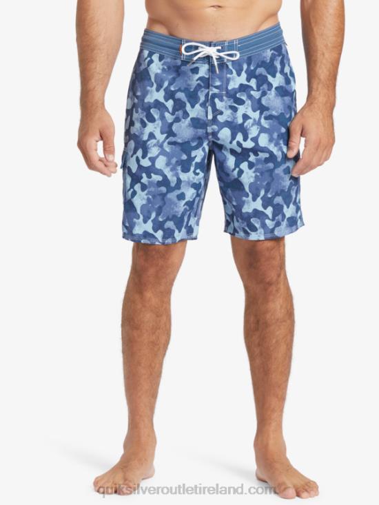 Men Quiksilver Waterman Throwback Camo 19 Boardshorts N02TD536 ensign blue throwback
