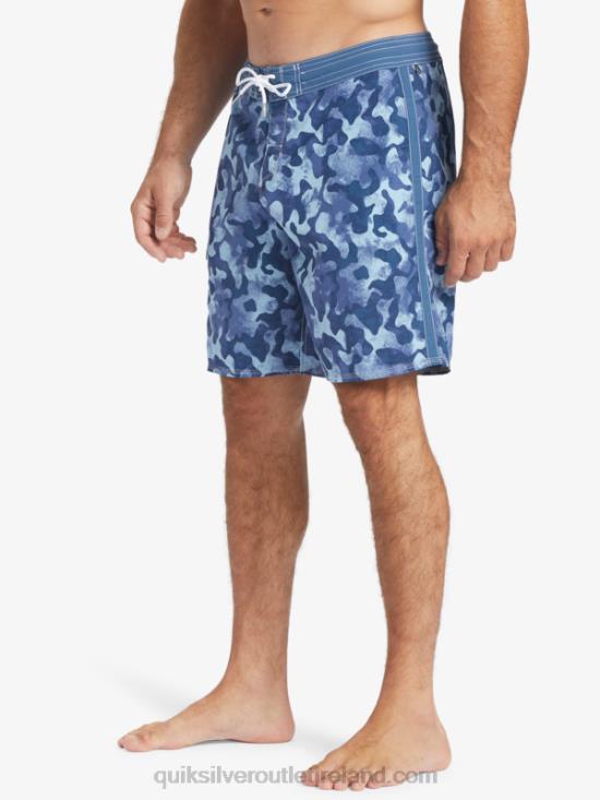 Men Quiksilver Waterman Throwback Camo 19 Boardshorts N02TD536 ensign blue throwback