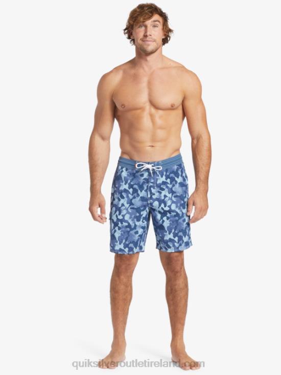 Men Quiksilver Waterman Throwback Camo 19 Boardshorts N02TD536 ensign blue throwback