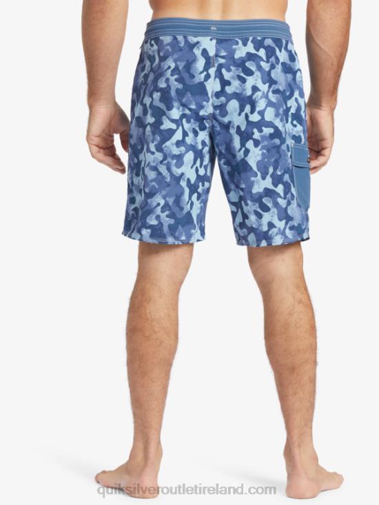 Men Quiksilver Waterman Throwback Camo 19 Boardshorts N02TD536 ensign blue throwback
